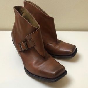 John Fluevog Brown Leather Ankle Boots